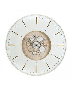 Thomas Kent Clocksmith Cog Ivory Oversized Wall Clock